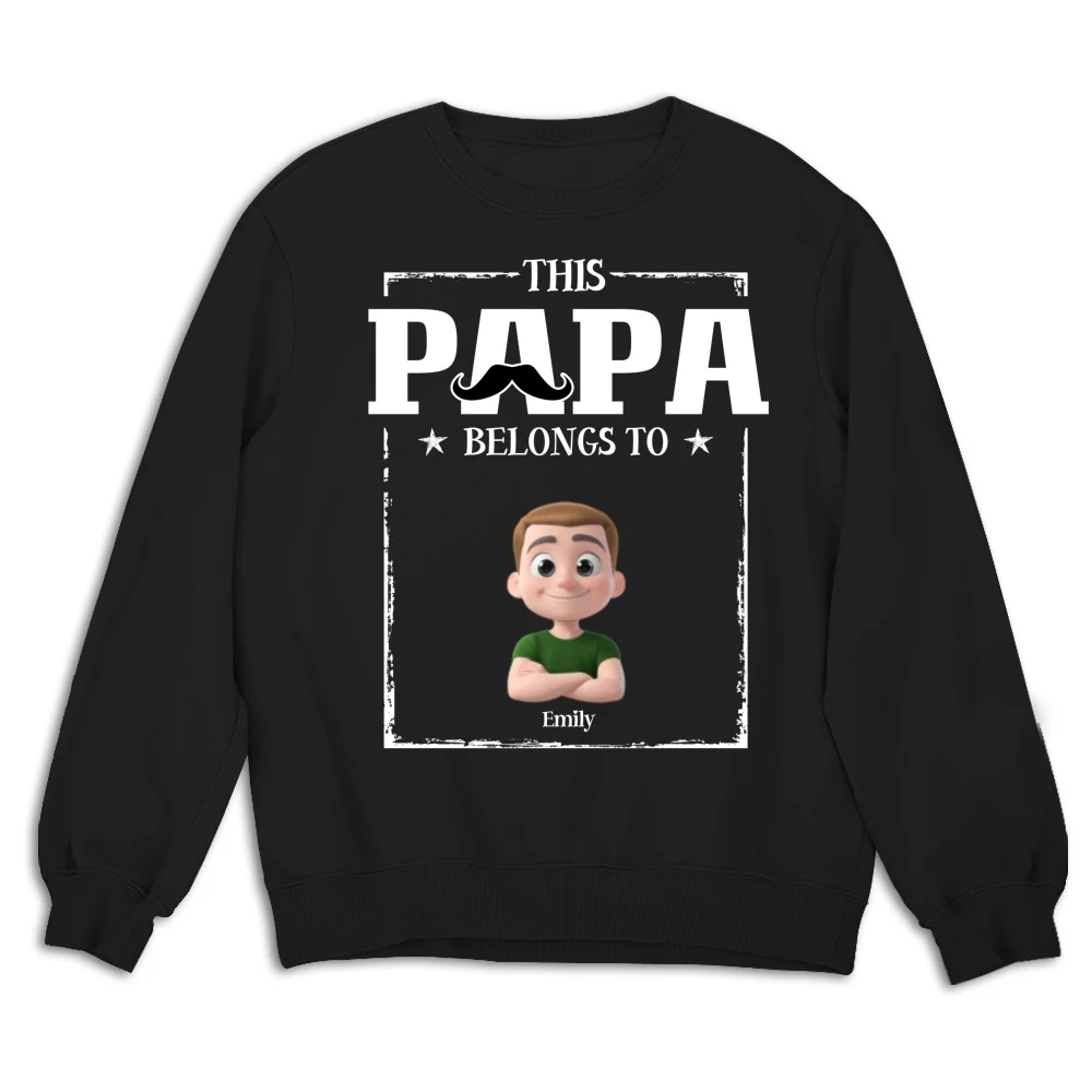 This Papa Belongs To - Personalized Custom Shirt - Image 20