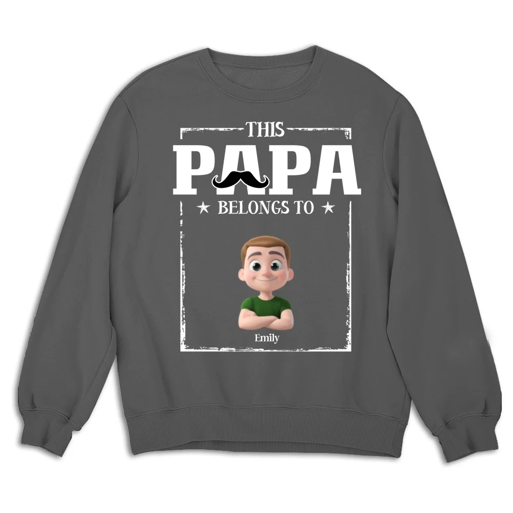 This Papa Belongs To - Personalized Custom Shirt - Image 21