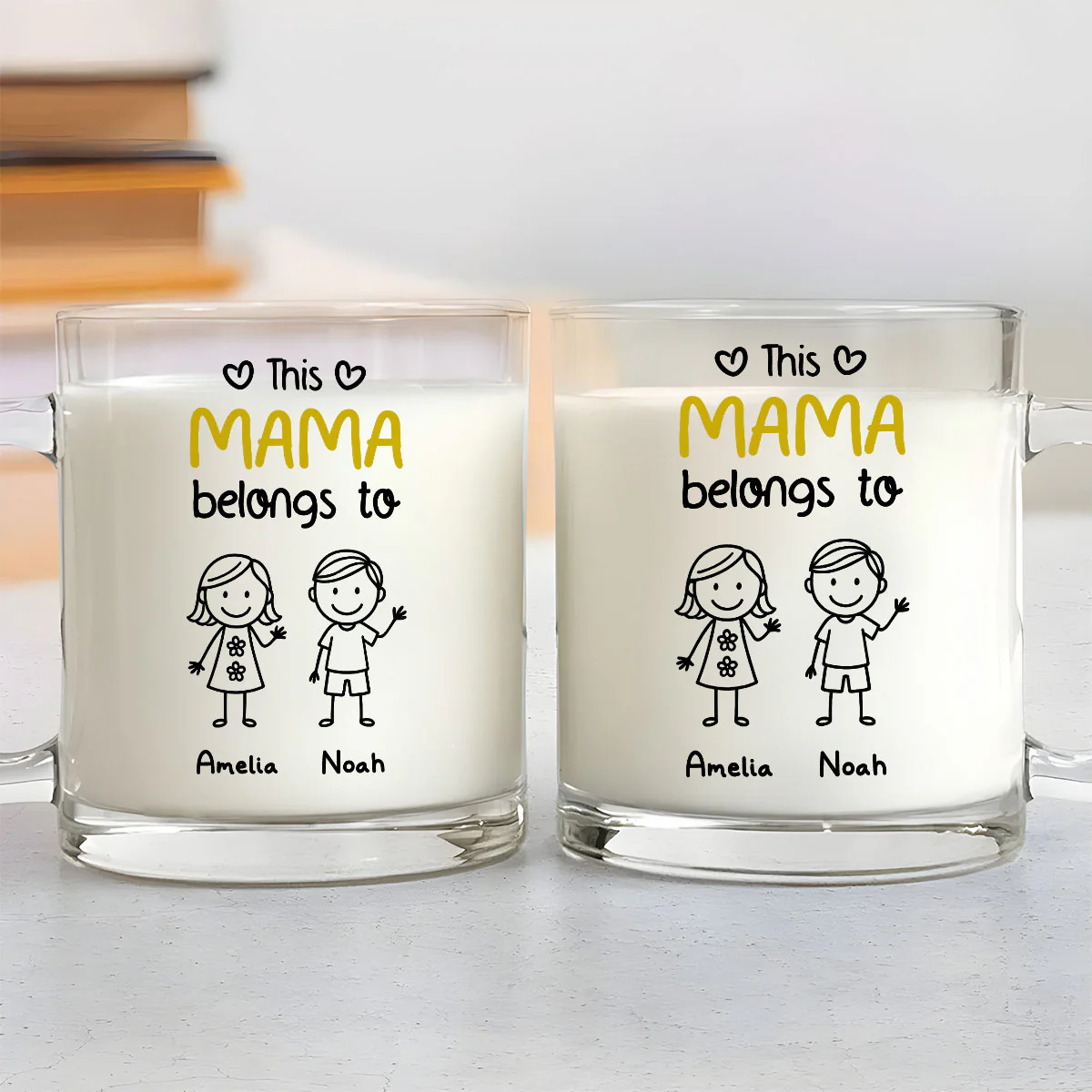 This Special Grandma Belongs To - Personalized Custom Glass Mug - Image 2