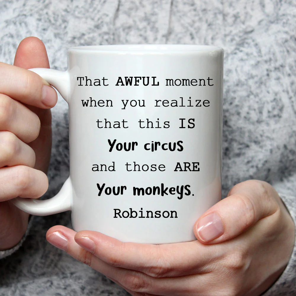 Those Are Your Monkeys Gift For Boss Coworker - Personalized Custom Coffee Mug - Image 2