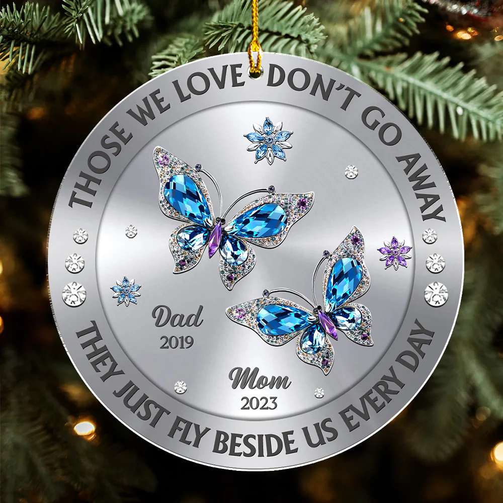Those We Love Beside Us Every Day - Personalized Custom Acrylic Ornament - Image 4