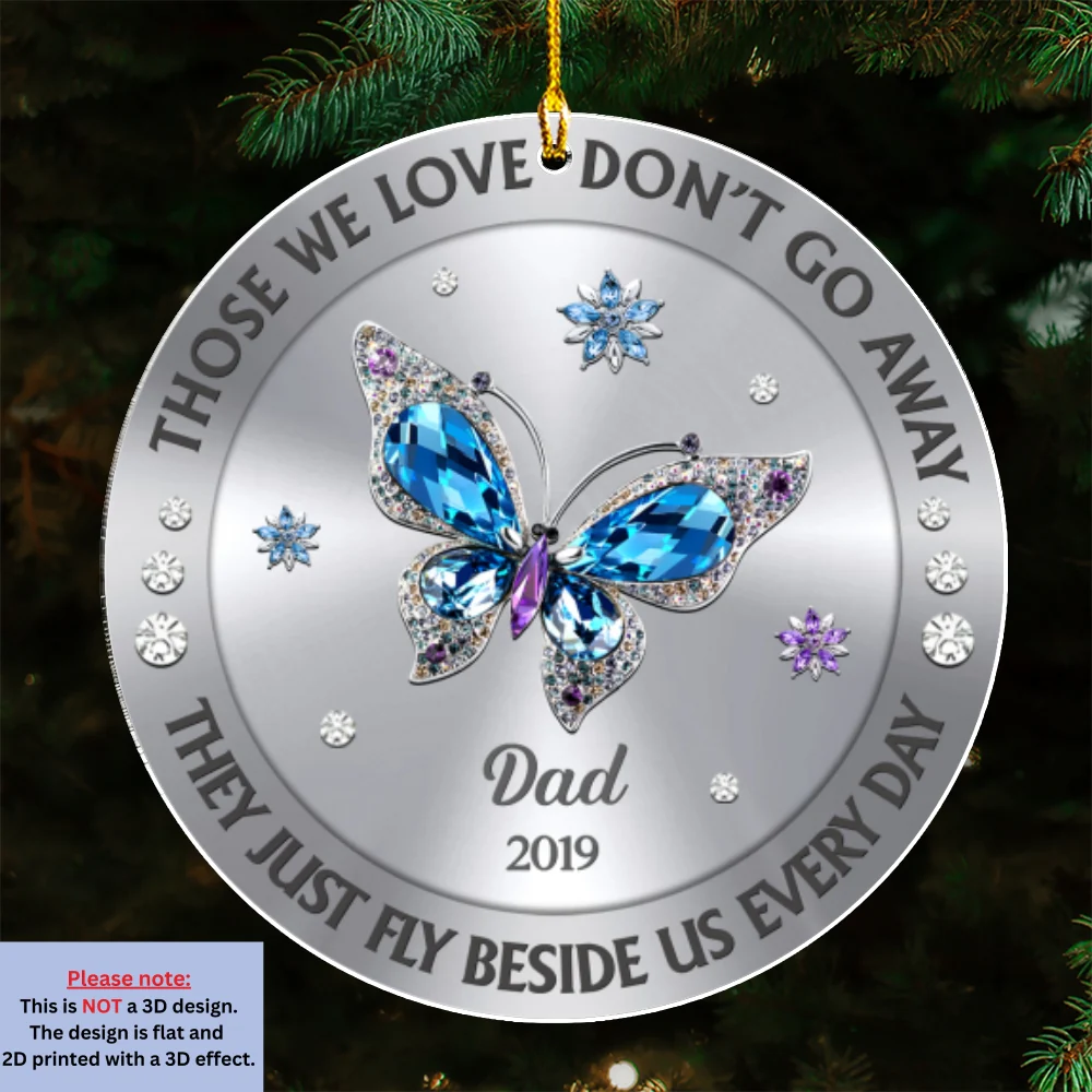 Those We Love Beside Us Every Day - Personalized Custom Acrylic Ornament - Image 7