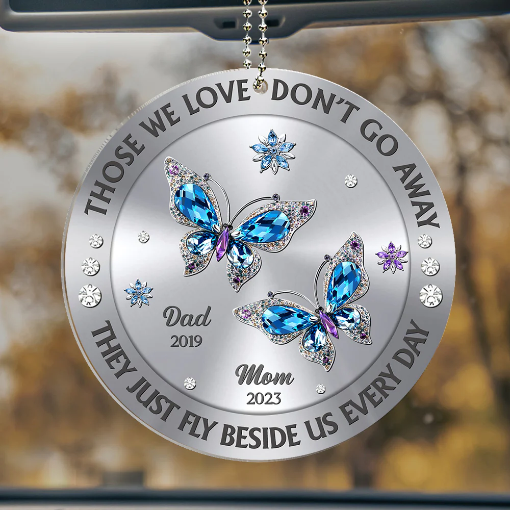 Those We Love Beside Us Every Day - Personalized Custom Car Ornament - Image 3