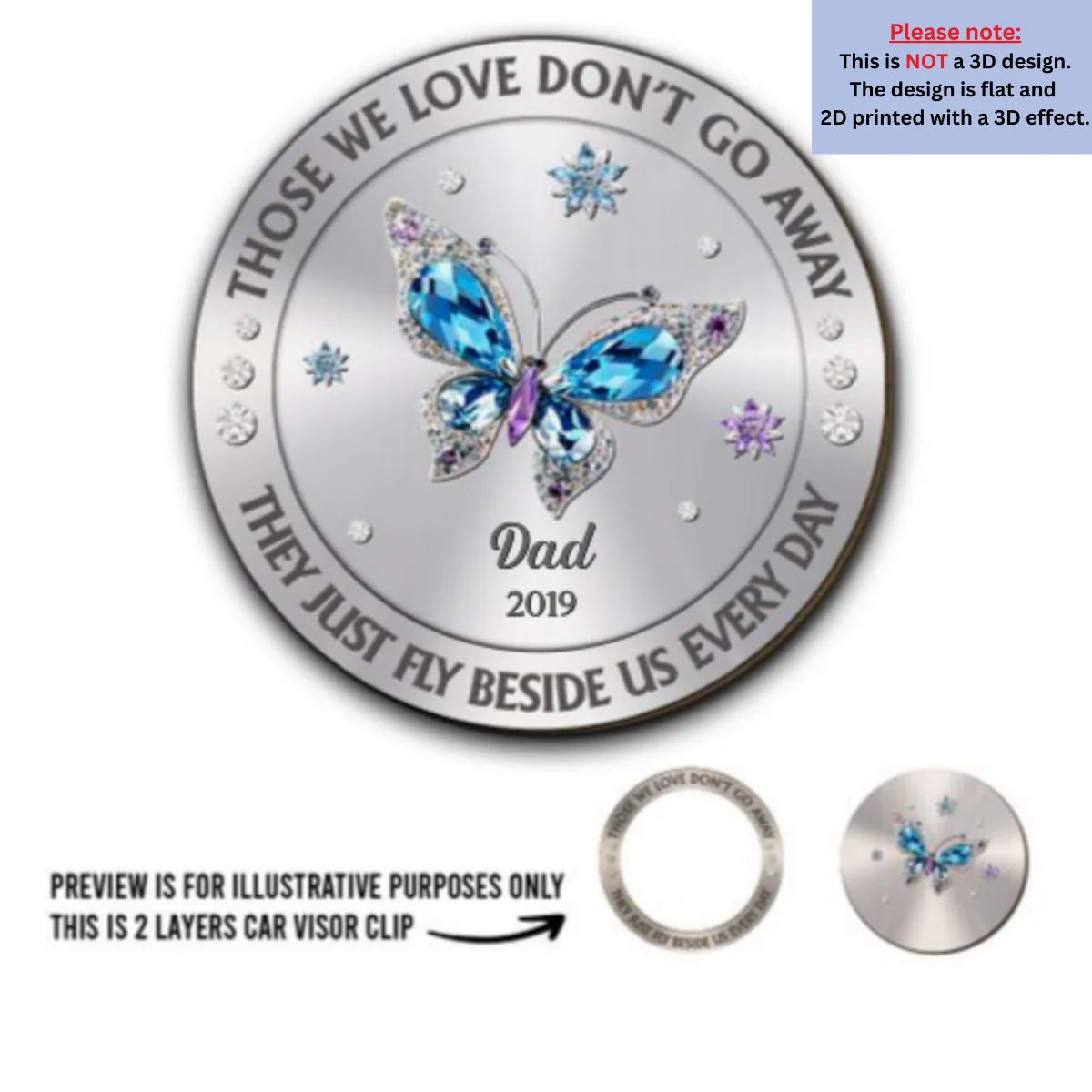 Those We Love Beside Us Every Day - Personalized Custom Car Visor Clip - Image 5