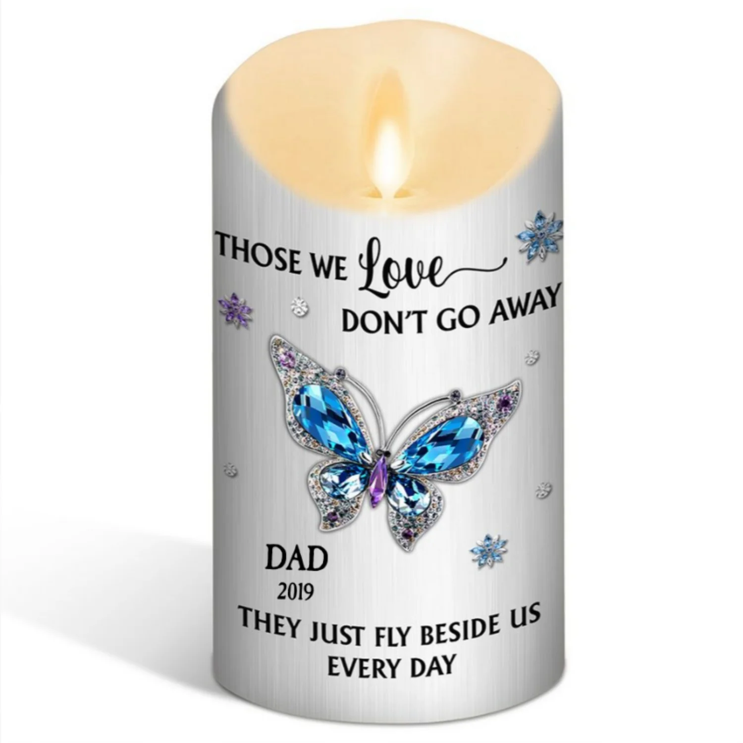 Those We Love Beside Us Every Day - Personalized Custom LED Candle - Image 6