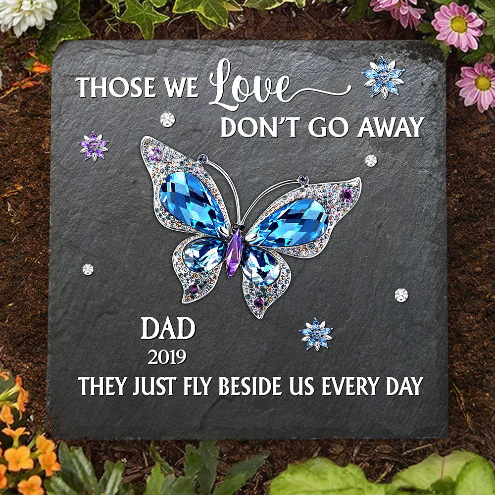 Those We Love Beside Us Every Day - Personalized Custom Square Shaped Stone - Image 4
