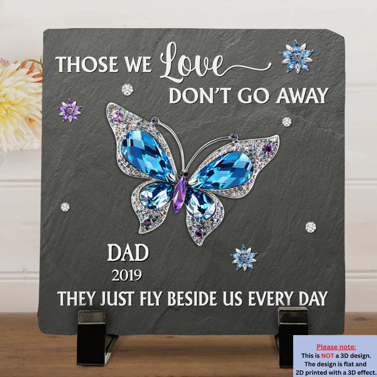 Those We Love Beside Us Every Day - Personalized Custom Square Shaped Stone - Image 6