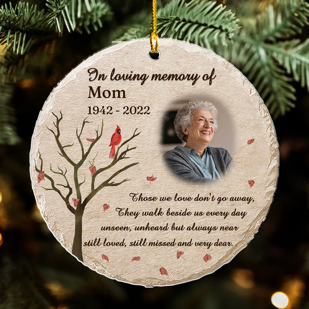 Those We Love Do Not Go Away - Personalized Custom Acrylic Ornament - Image 2