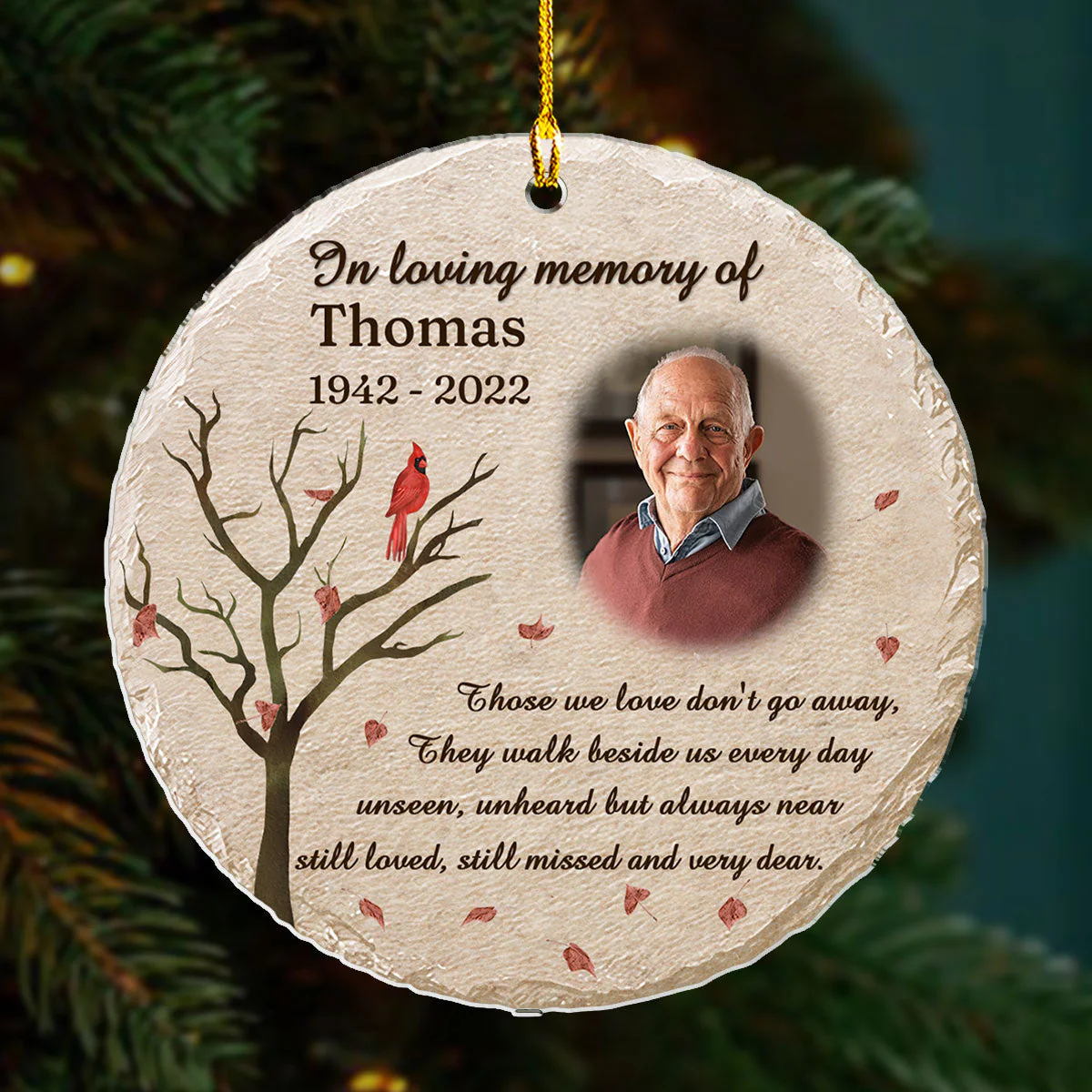 Those We Love Do Not Go Away - Personalized Custom Acrylic Ornament - Image 3