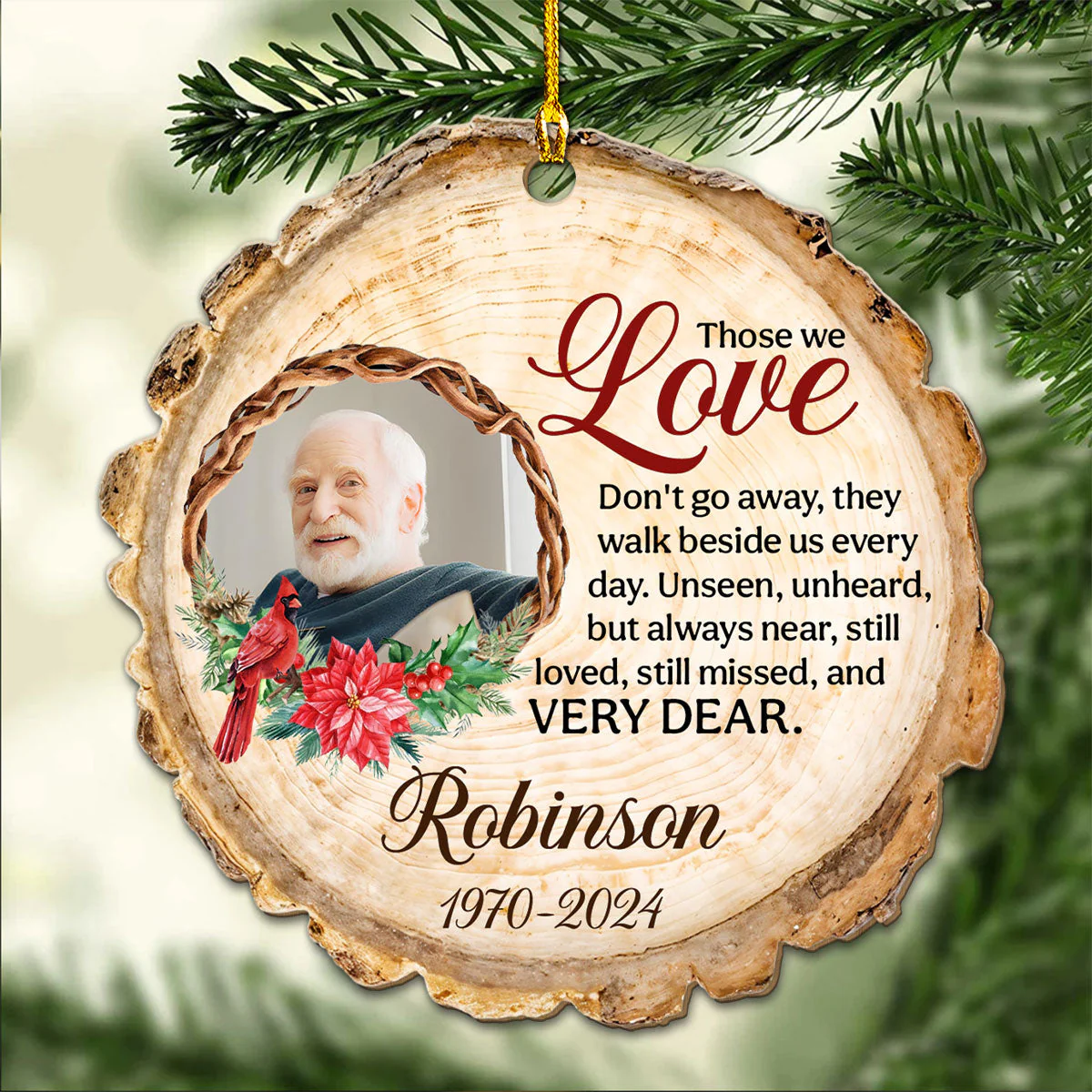 Those We Love - Personalized Custom Wood Ornament - Image 4