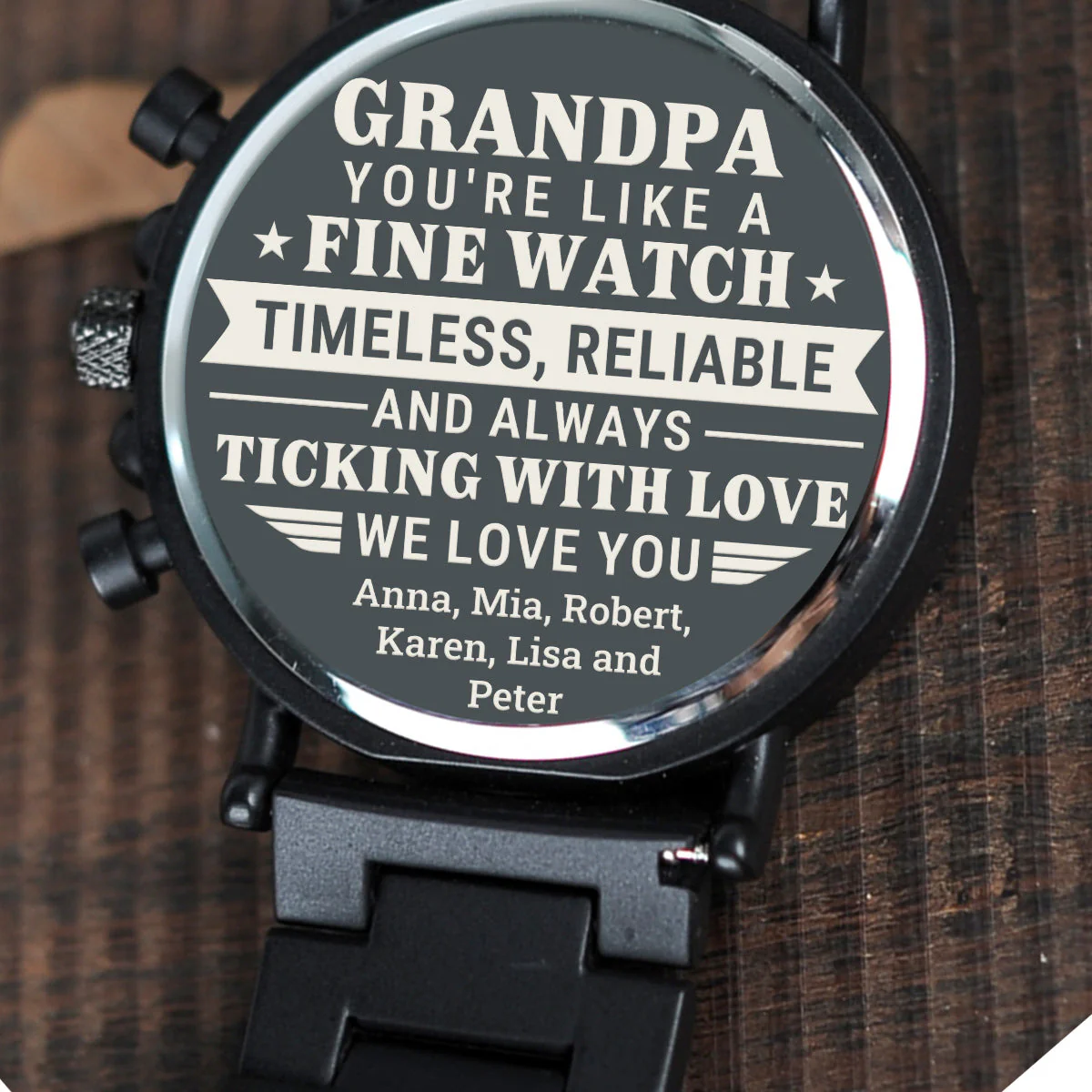 Ticking With Love - Personalized Engraved Wooden Watches GQ026 - Image 3