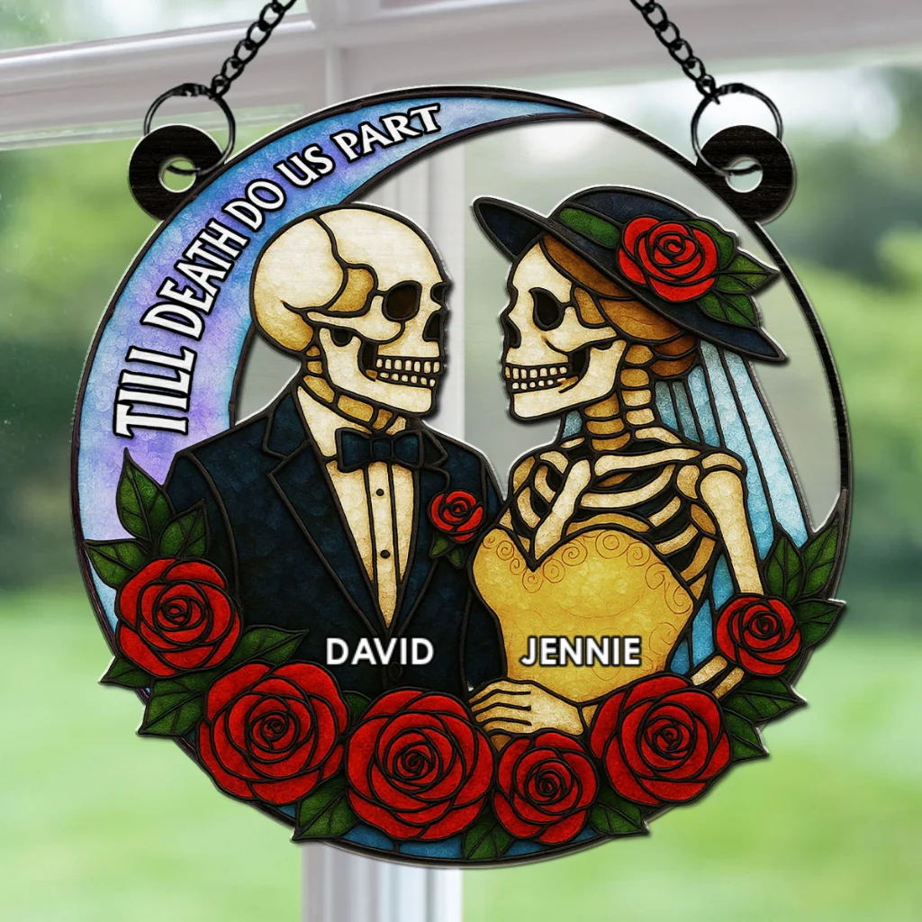 Till Death Do Us Part - Personalized Custom Suncatcher - Image 6