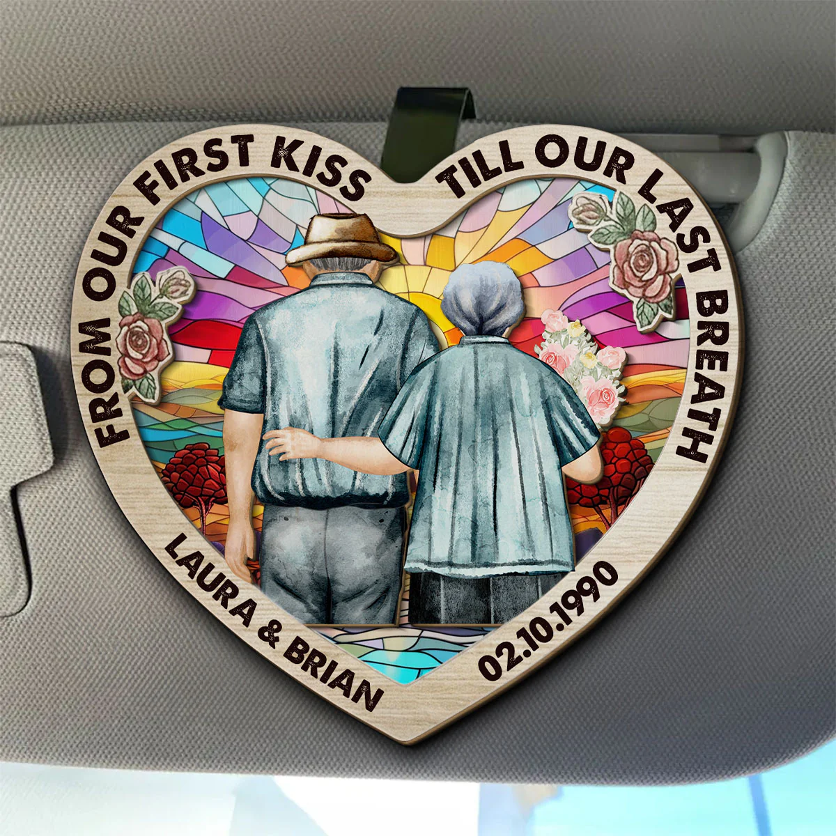 Till Our Last Breath - Personalized Custom Car Visor Clip - Image 2
