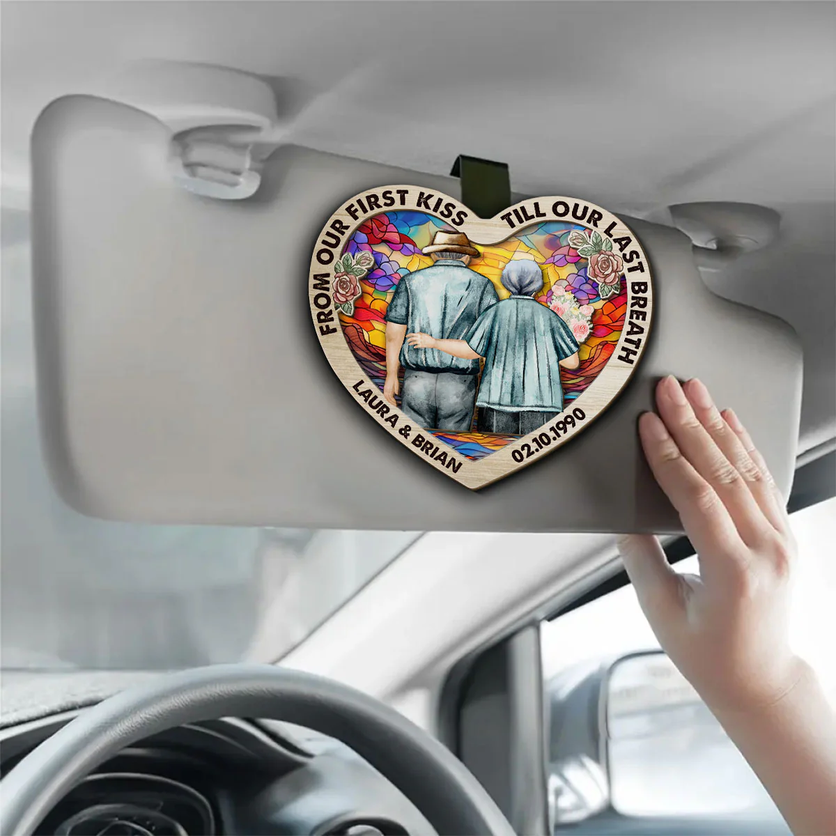 Till Our Last Breath - Personalized Custom Car Visor Clip - Image 4