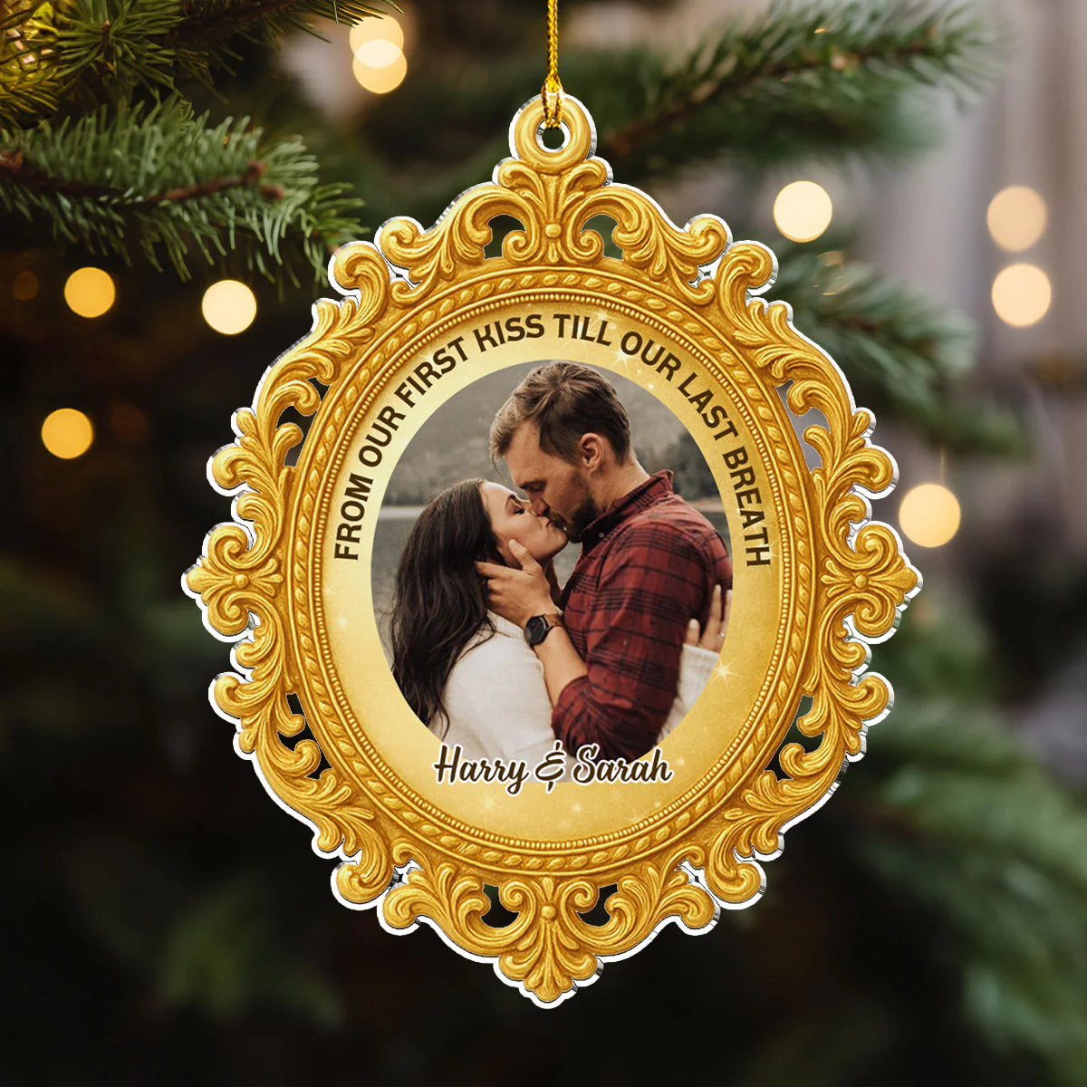 Till Our Last Breath Photo - Personalized Custom 3D Effect Acrylic Ornament - Image 3