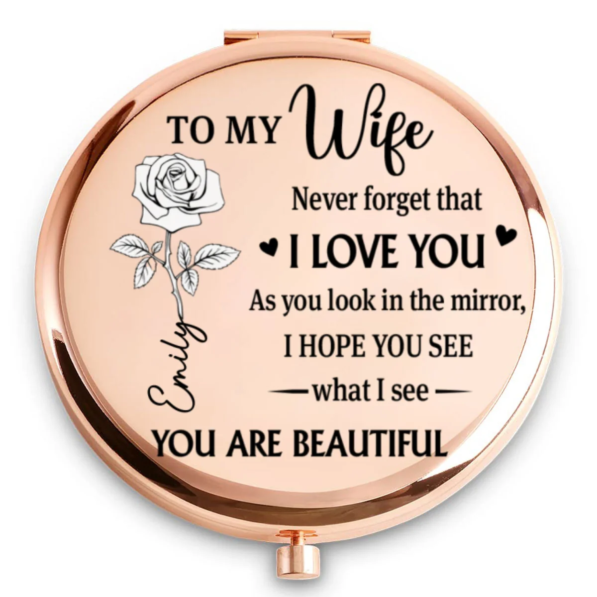 Time Passes Love Remains - Personalized Custom Compact Mirror - Image 5