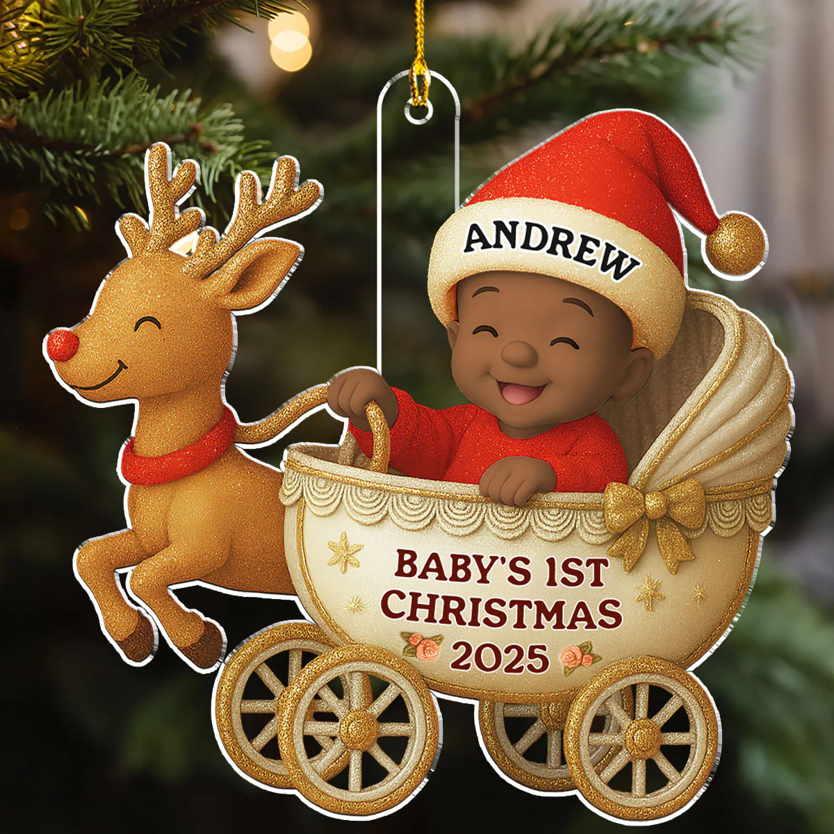 Tiny Blessing First Christmas - Personalized Custom Acrylic Ornament - Image 2