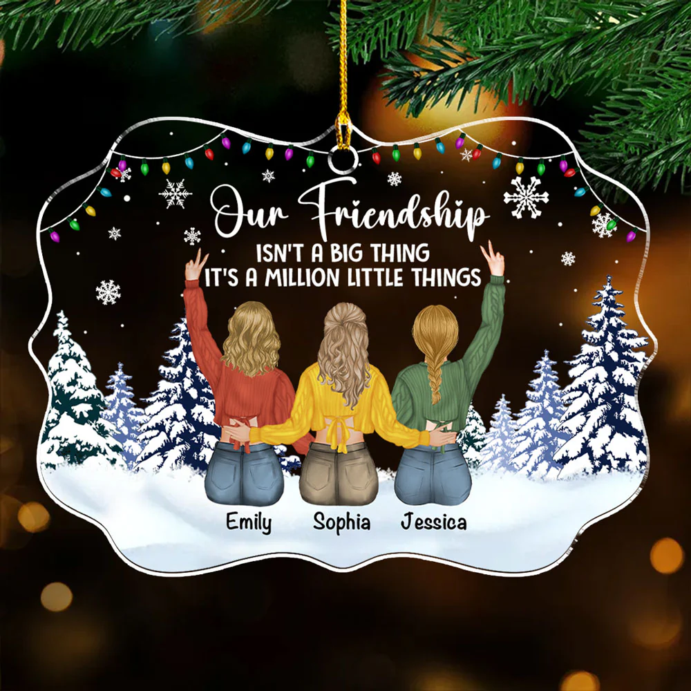 Tiny Moments Big Feelings Always - Personalized Custom Acrylic Ornament - Image 3