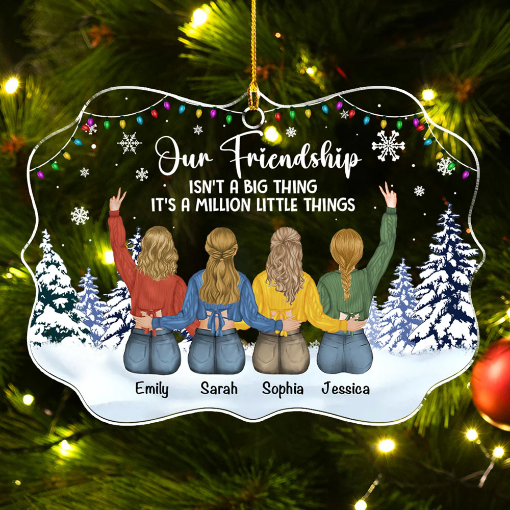 Tiny Moments Big Feelings Always - Personalized Custom Acrylic Ornament - Image 4