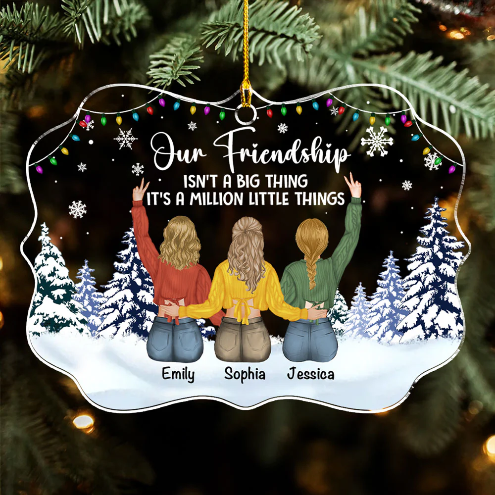 Tiny Moments Big Feelings Always - Personalized Custom Acrylic Ornament - Image 5