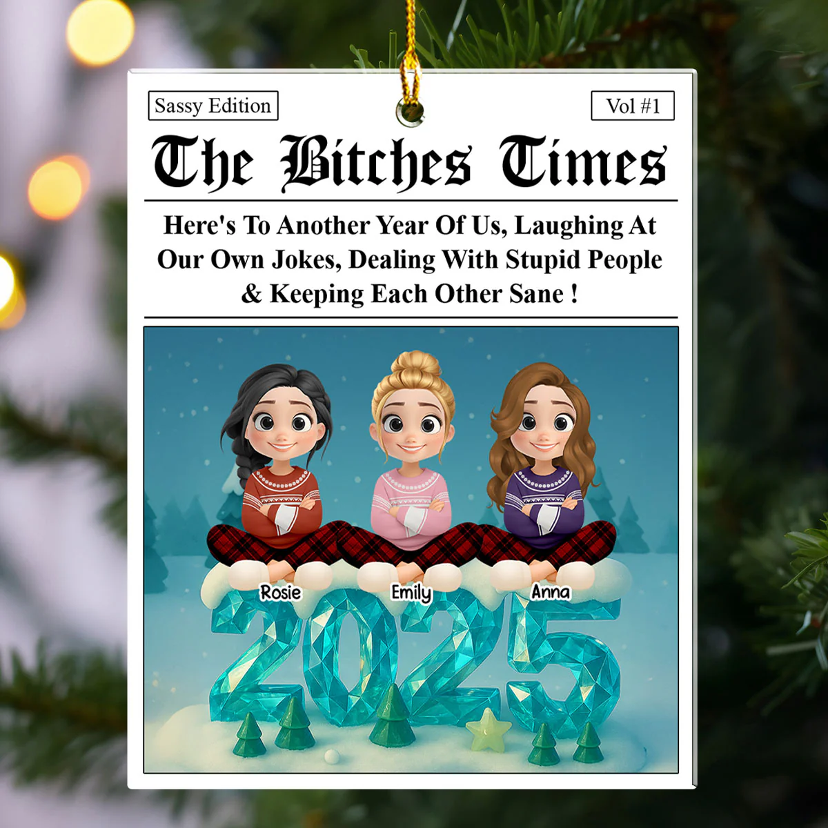 To Another Year Of Us - Personalized Custom Acrylic Ornament - Image 2