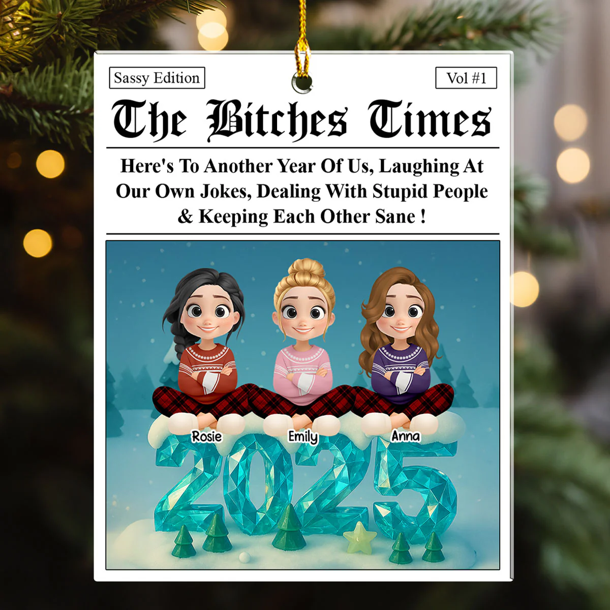 To Another Year Of Us - Personalized Custom Acrylic Ornament - Image 4