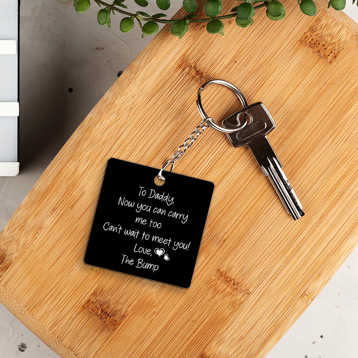 To Daddy Now You Can Carry Me Too - Personalized Custom Acrylic Keychain - Image 5