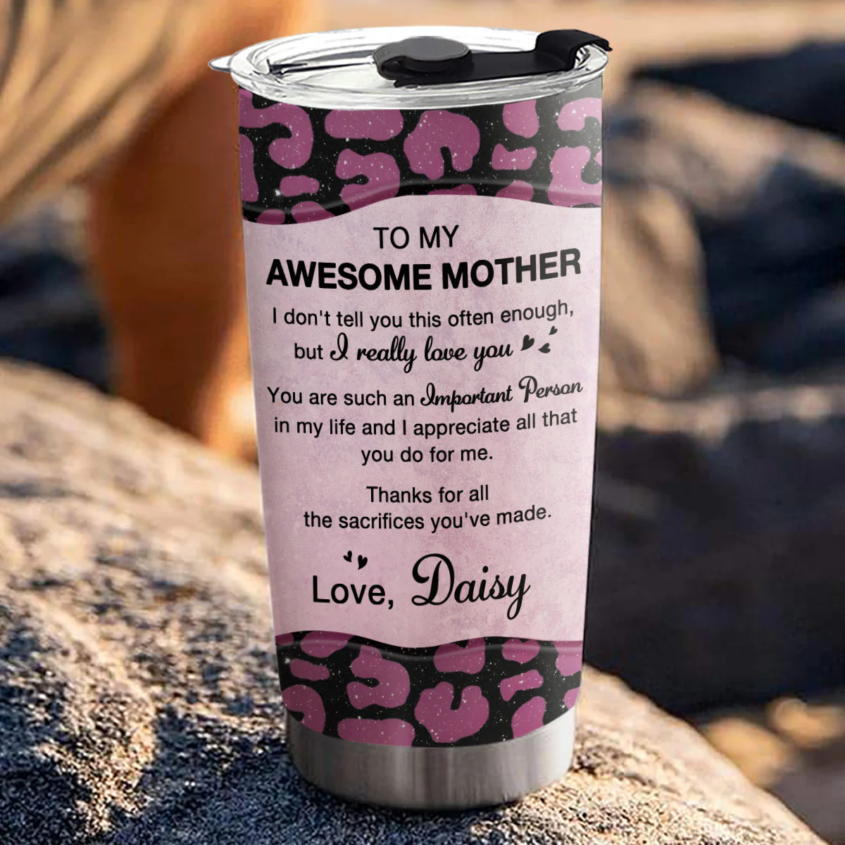 To My Awesome Mom - Personalized Custom Tumbler - Image 3