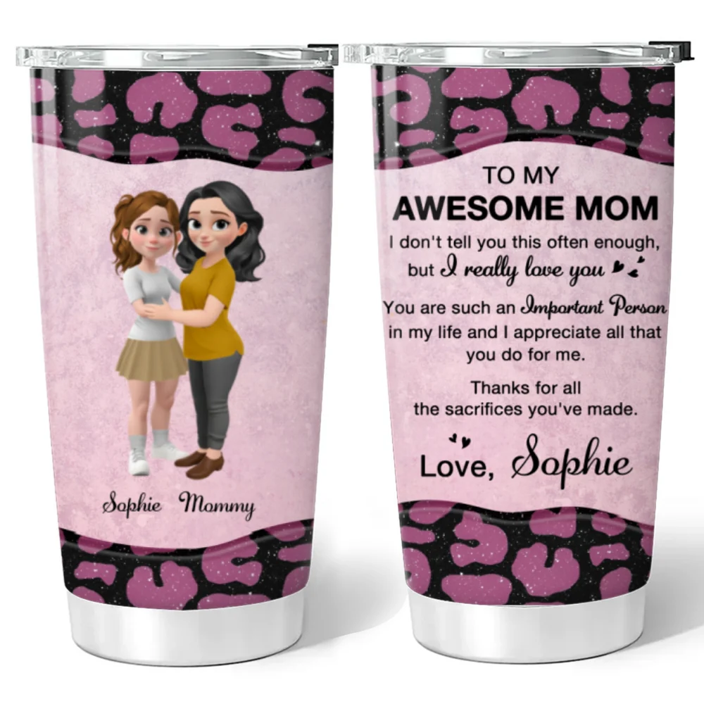 To My Awesome Mom - Personalized Custom Tumbler - Image 6