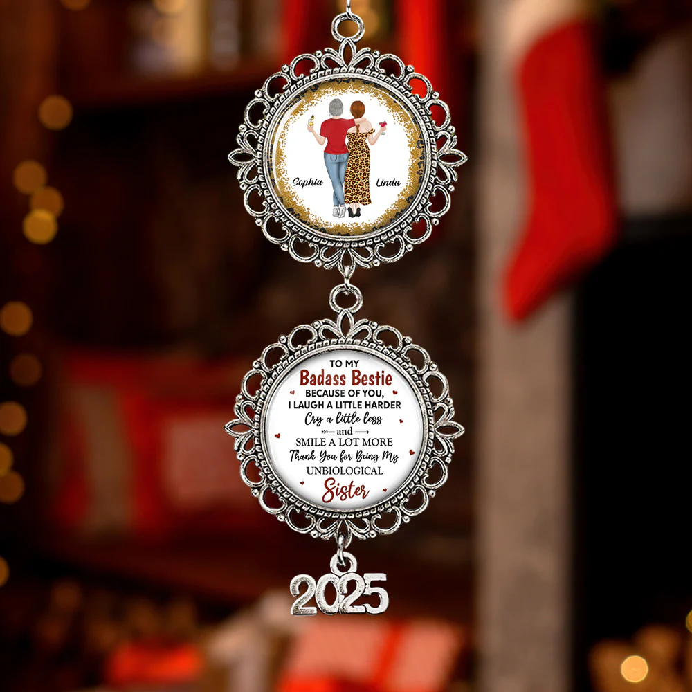 To My Badass Bestie - Personalized Custom Charming Ornament
