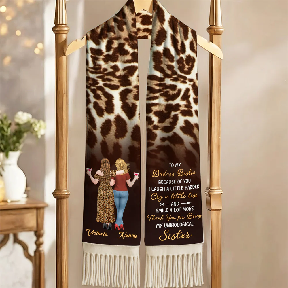 To My Badass Bestie - Personalized Custom Scarf