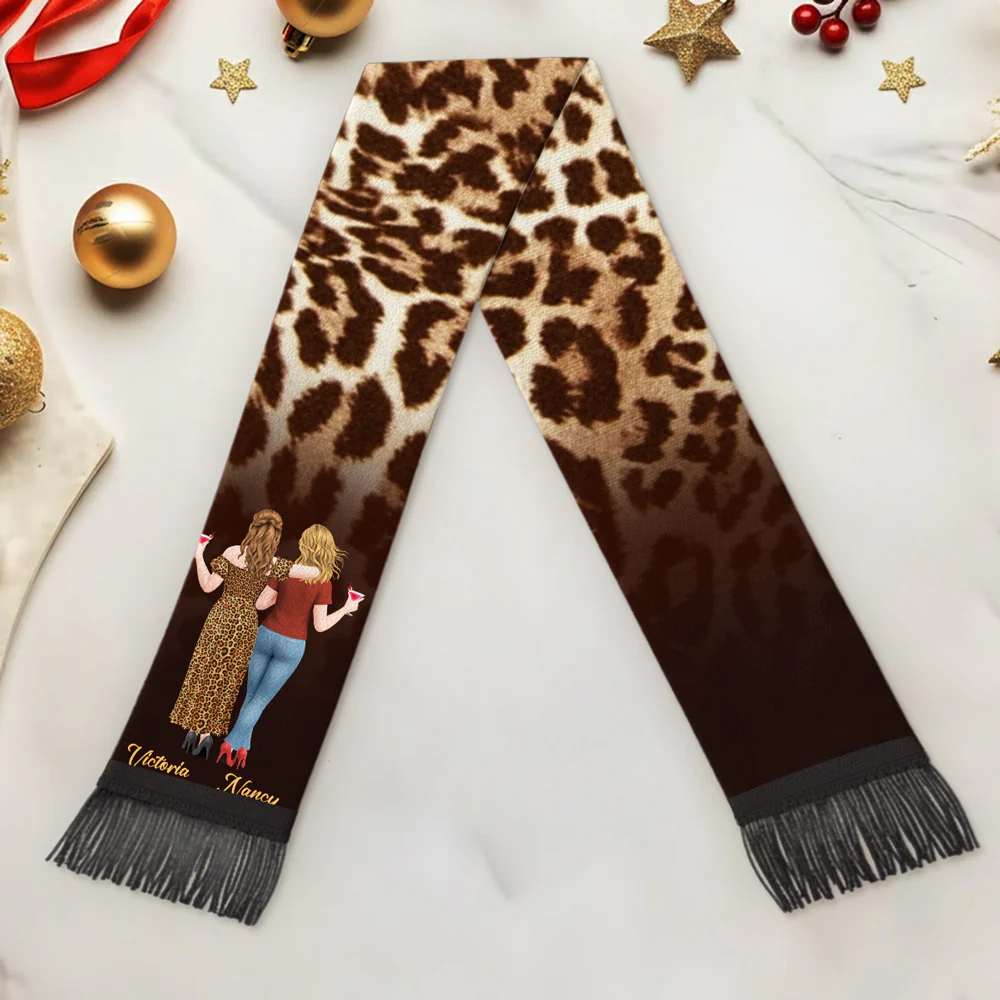 To My Badass Bestie - Personalized Custom Scarf - Image 3