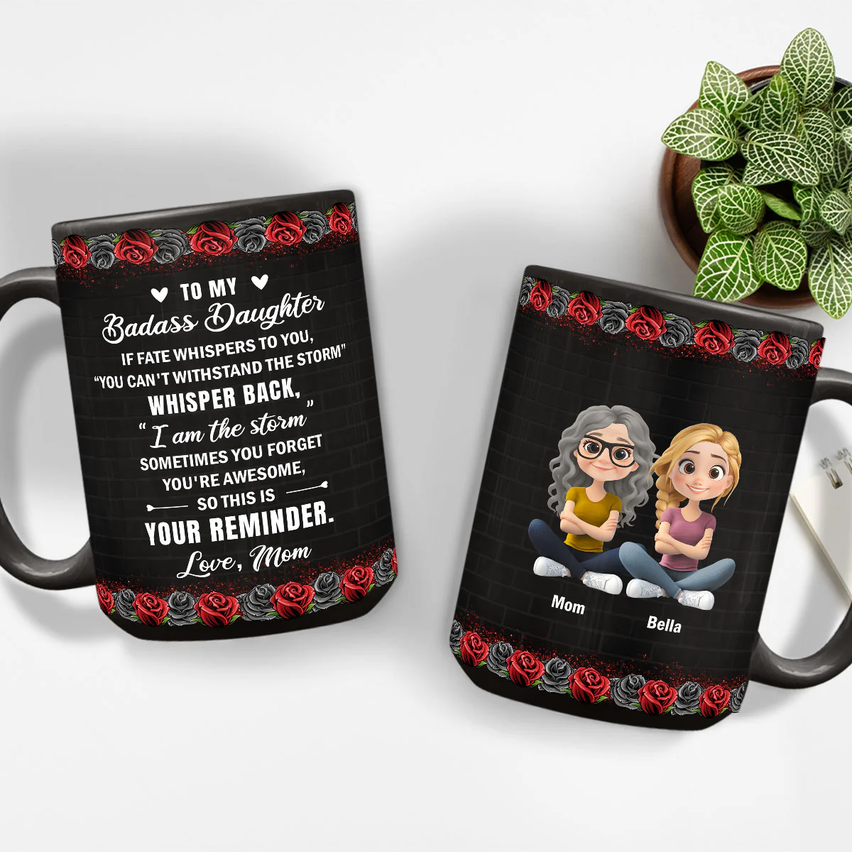 To My Badass Daughter - Personalized Custom Coffee Mug - Image 4