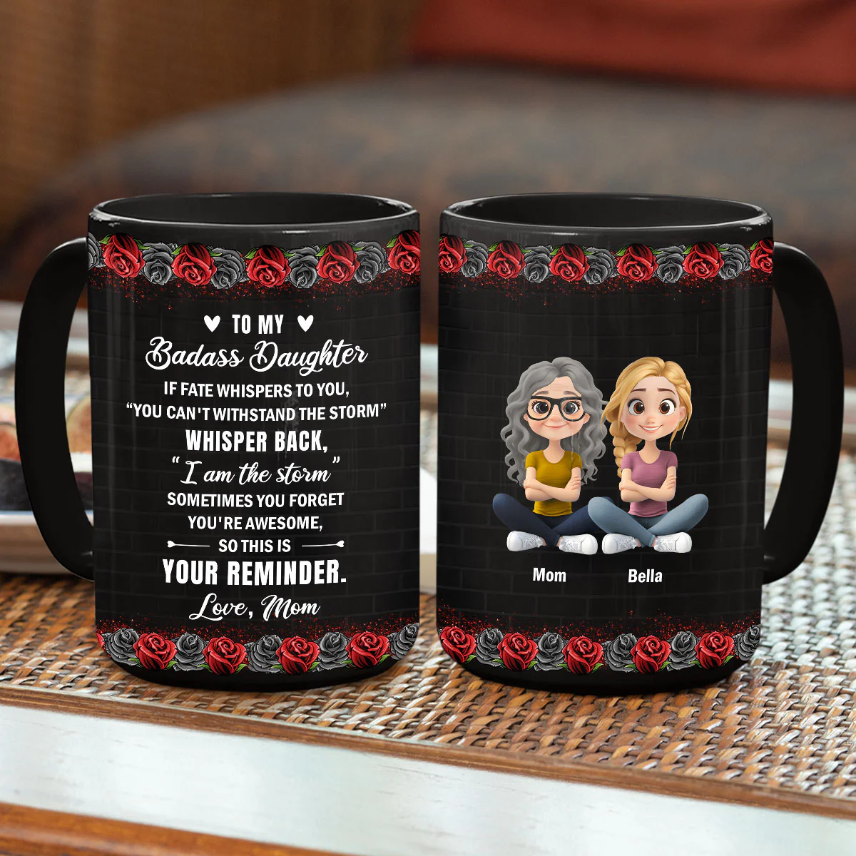 To My Badass Daughter - Personalized Custom Coffee Mug - Image 5