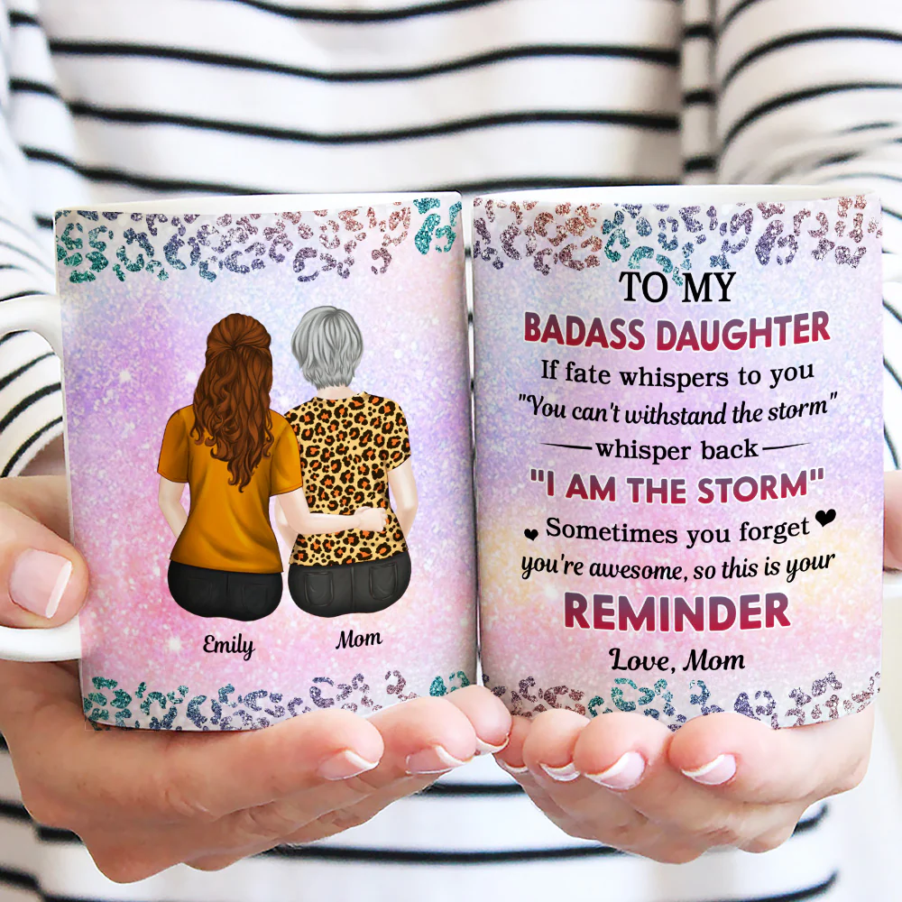 To My Badass Daughter - Personalized Custom Coffee Mug - Image 3