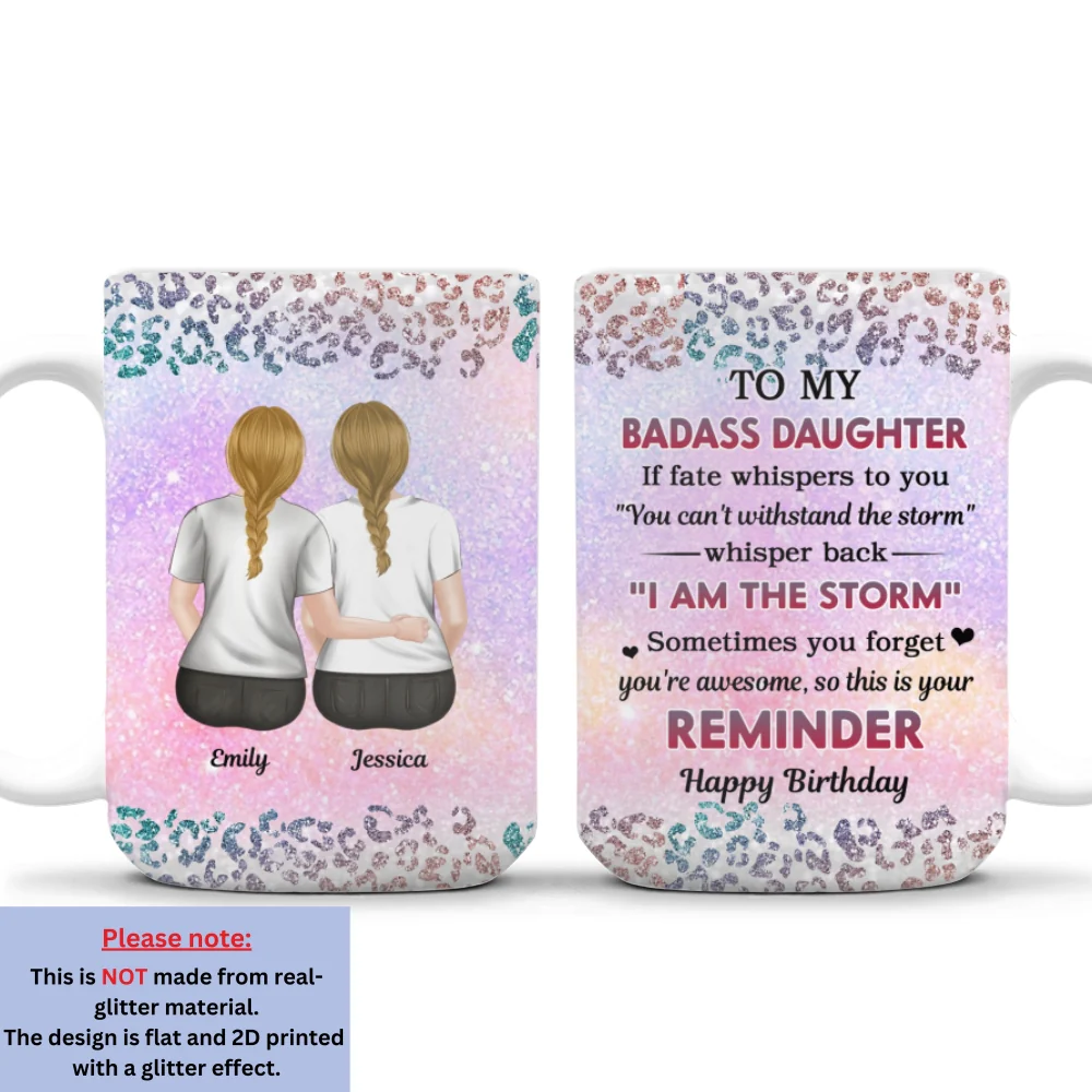 To My Badass Daughter - Personalized Custom Coffee Mug - Image 8