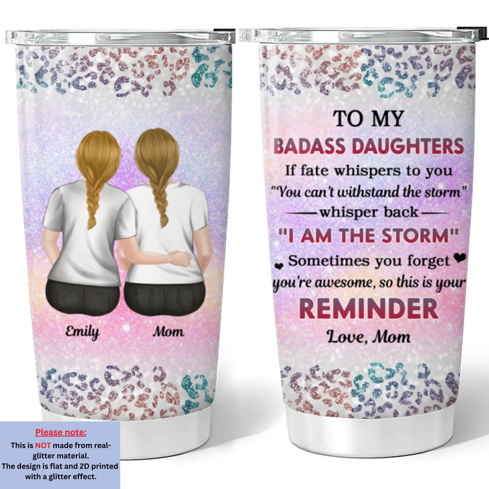 To My Badass Daughter - Personalized Custom Tumbler - Image 6