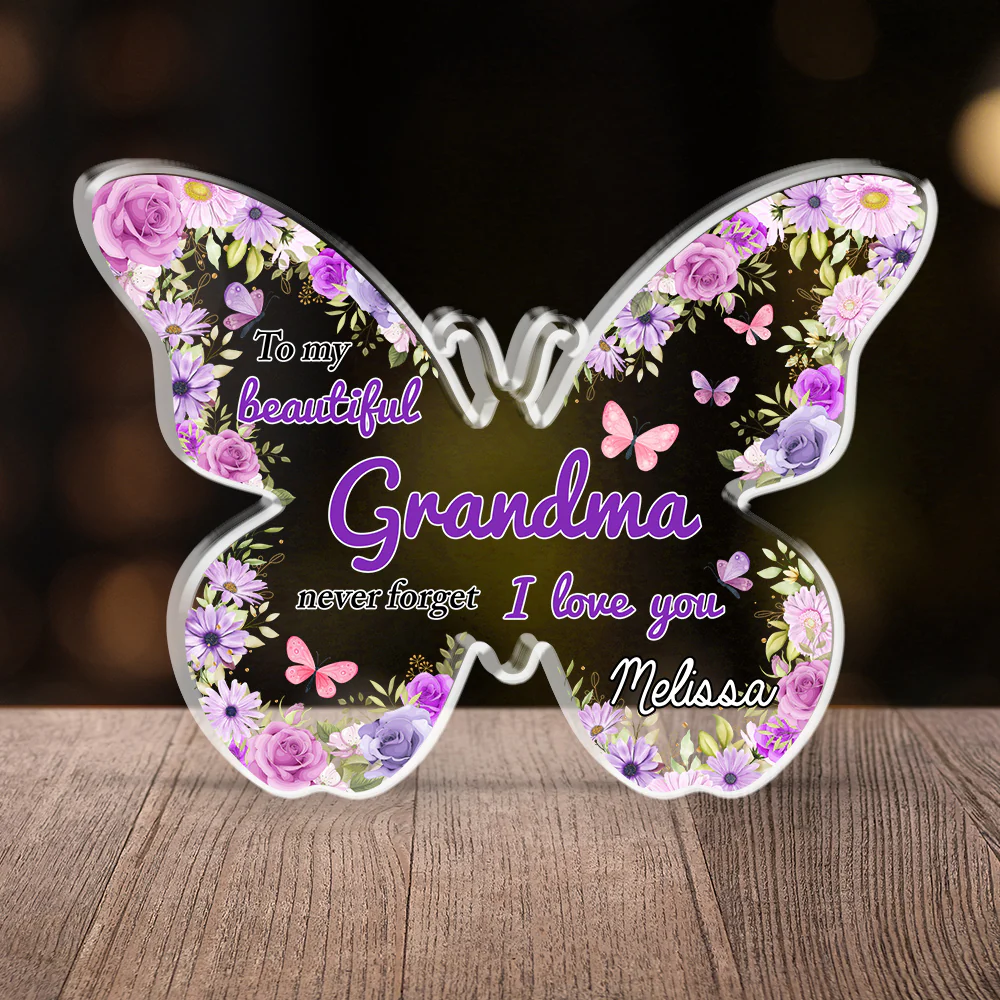 To My Beautiful Mommy Grandma - Personalized Custom Acrylic Plaque - Image 3