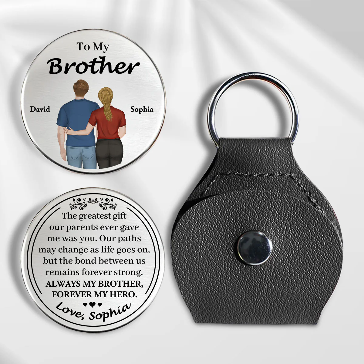 To My Brother - Personalized Custom Pocket Hug