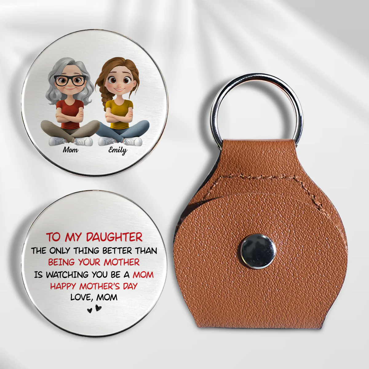 To My Daughter Cartoonize - Personalized Custom Pocket Hug