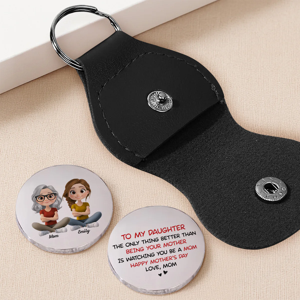 To My Daughter Cartoonize - Personalized Custom Pocket Hug - Image 2