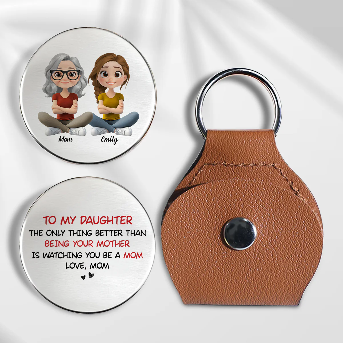 To My Daughter Cartoonize - Personalized Custom Pocket Hug - Image 5