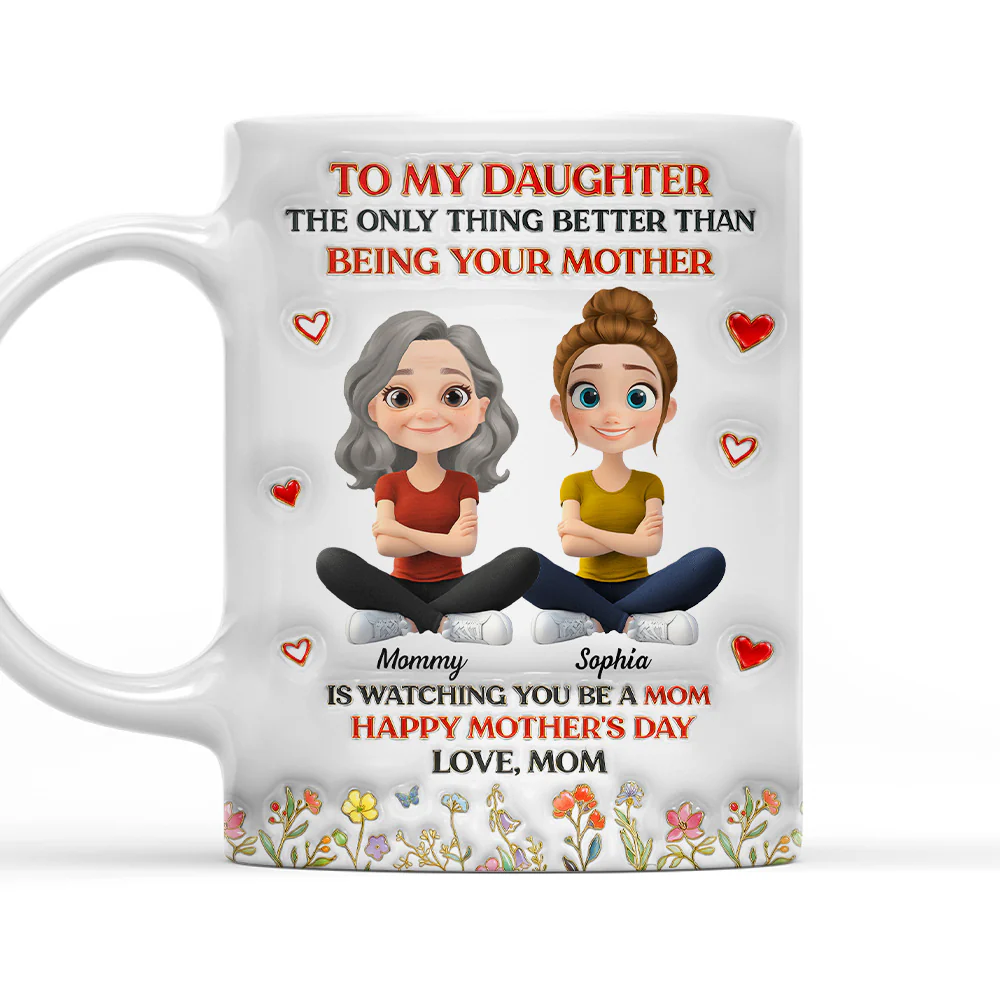 To My Daughter From Mom - Personalized Custom 3D Inflated Effect Mug