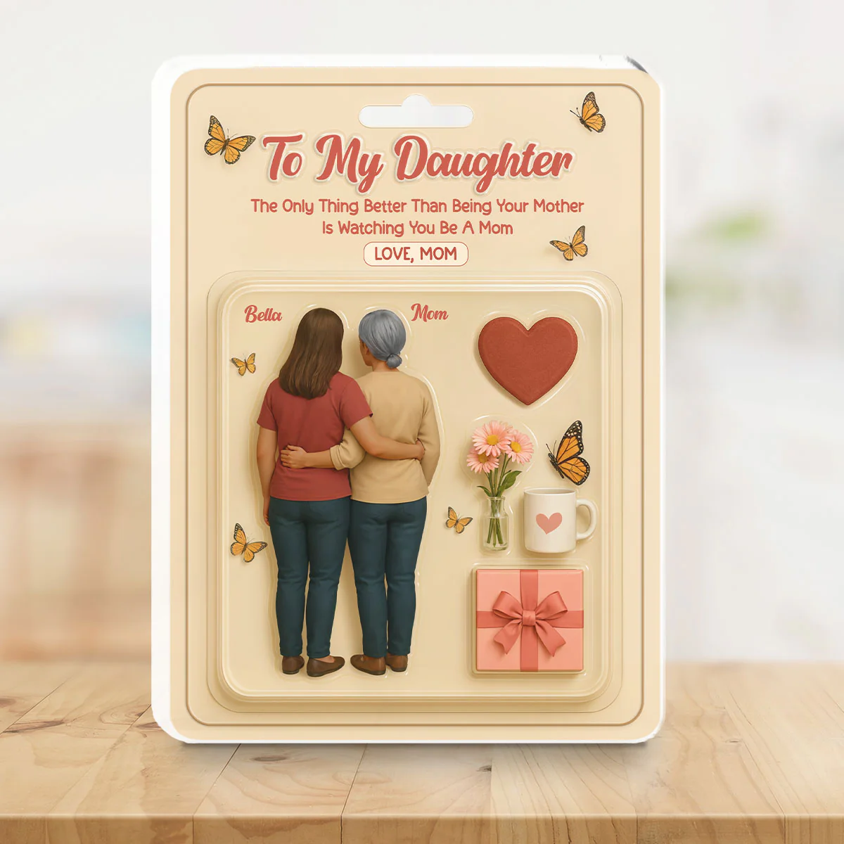 To My Daughter From Mom - Personalized Custom Acrylic Plaque - Image 2