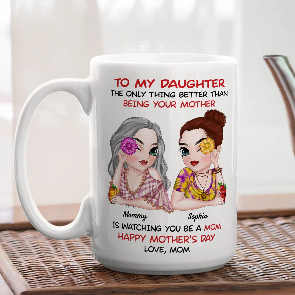 To My Daughter Hippie Version - Personalized Custom Coffee Mug - Image 4