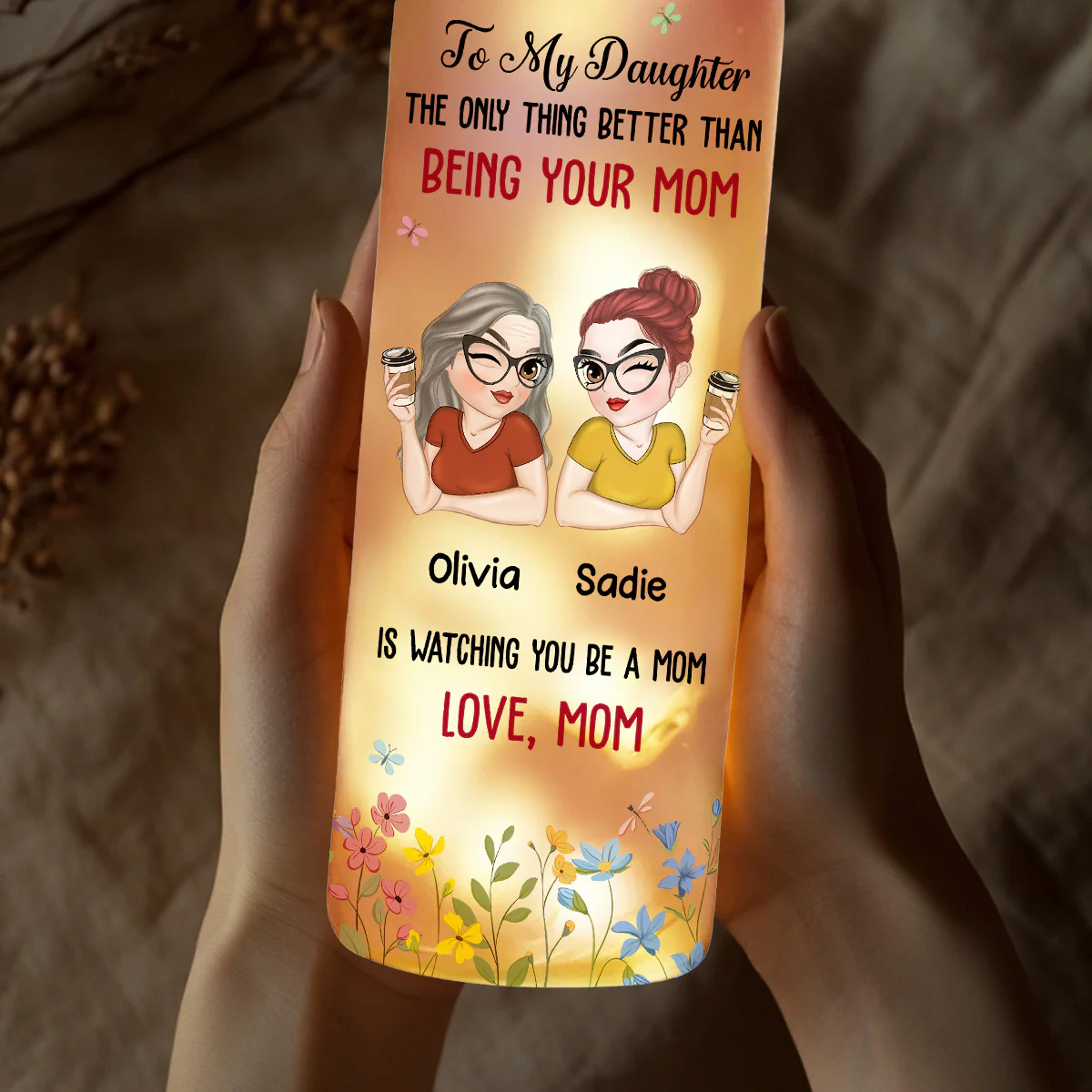 To My Daughter - Personalized Custom Bottle Lamp - Image 4