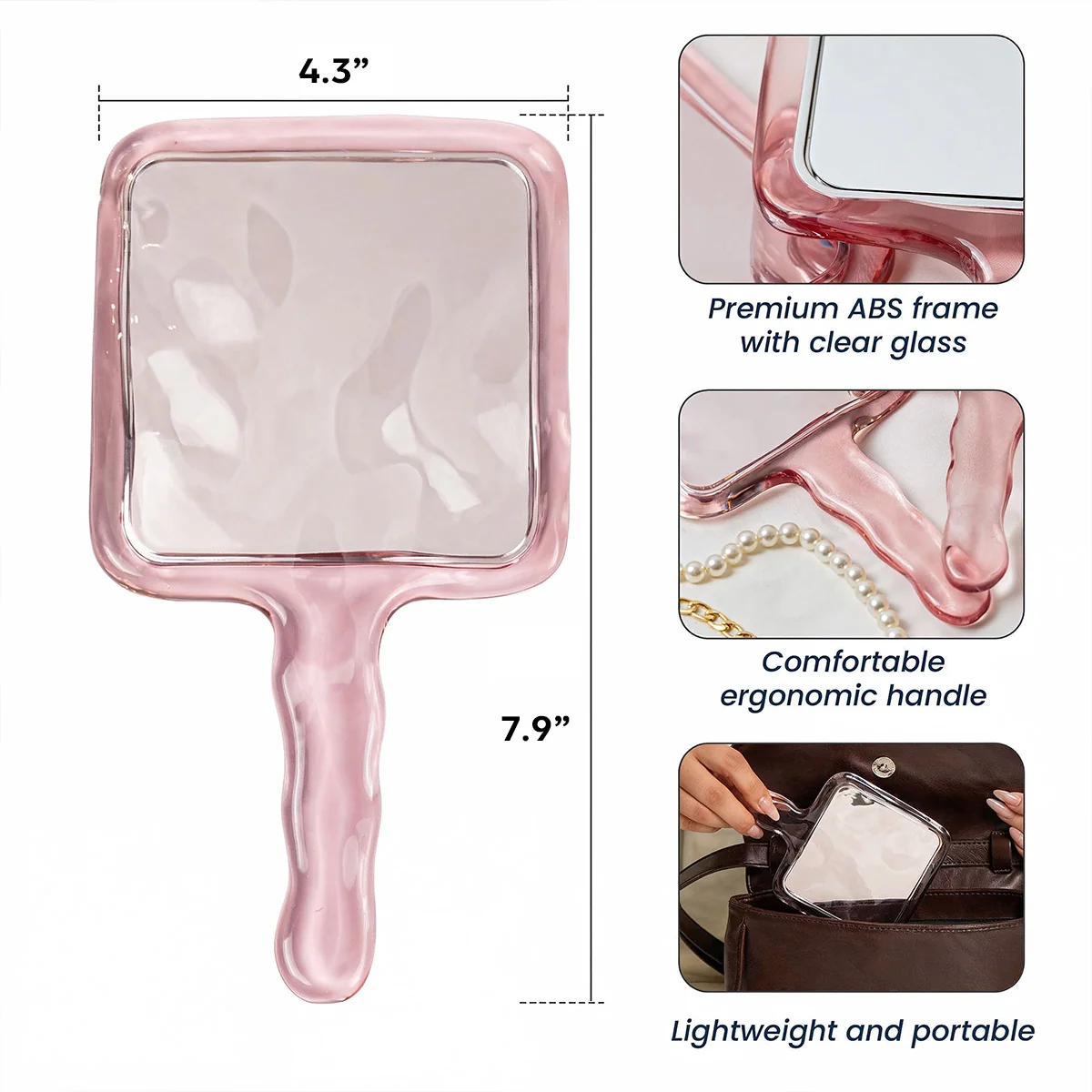 To My Daughter - Personalized Custom Handheld Mirror - Image 5