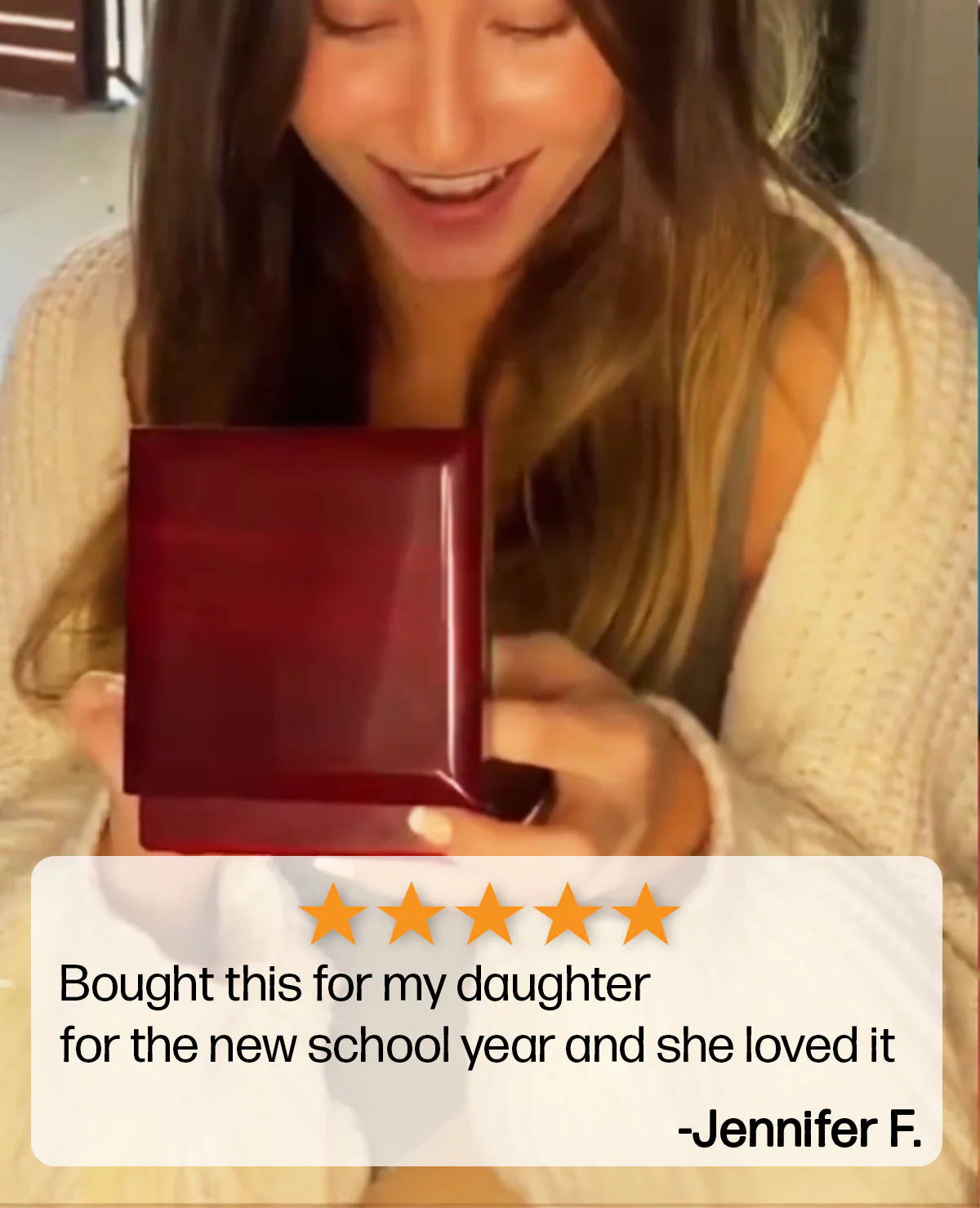 To My Daughter - Personalized Custom Interlocking Heart Necklace - Image 2