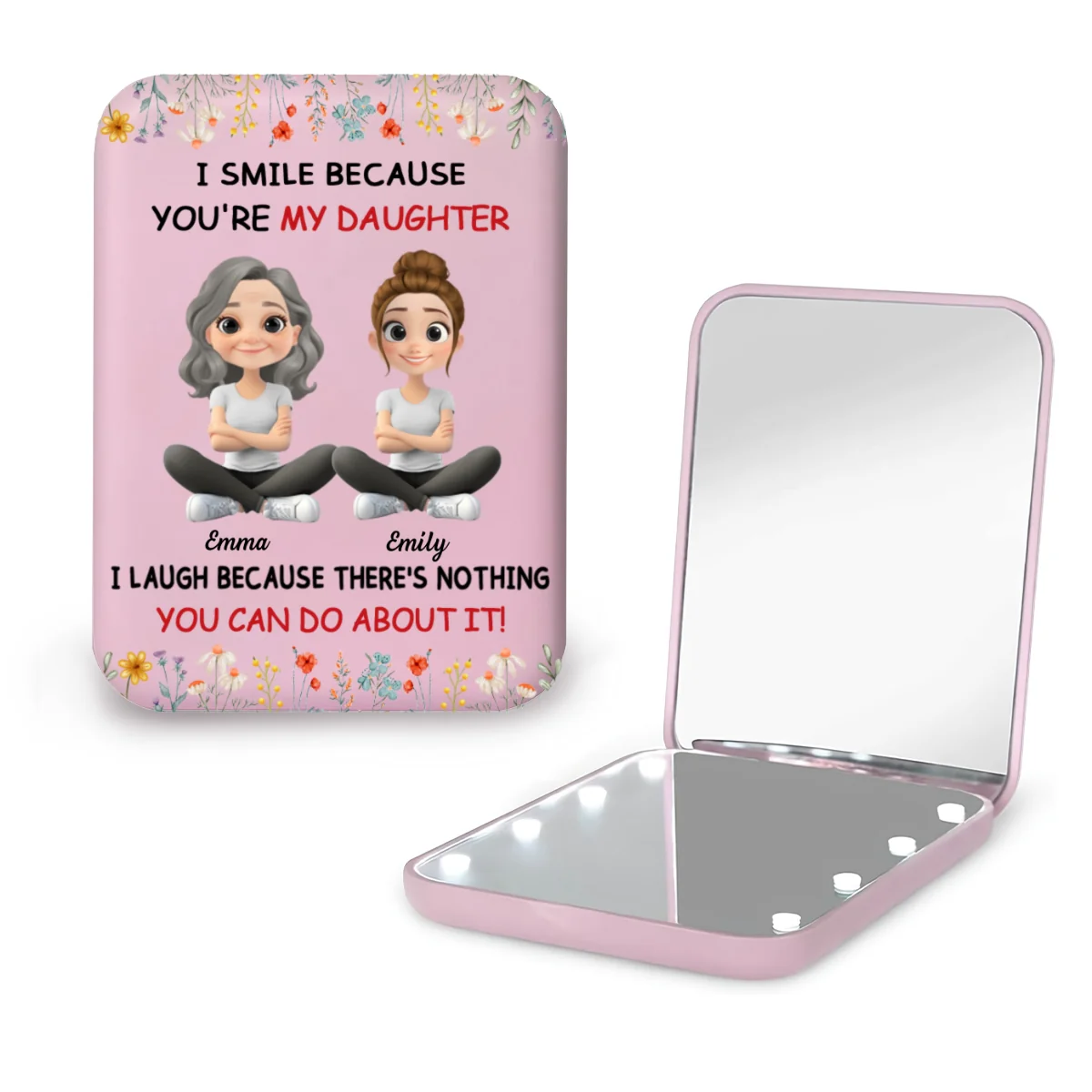 To My Daughter - Personalized Custom LED Pocket Mirror - Image 8