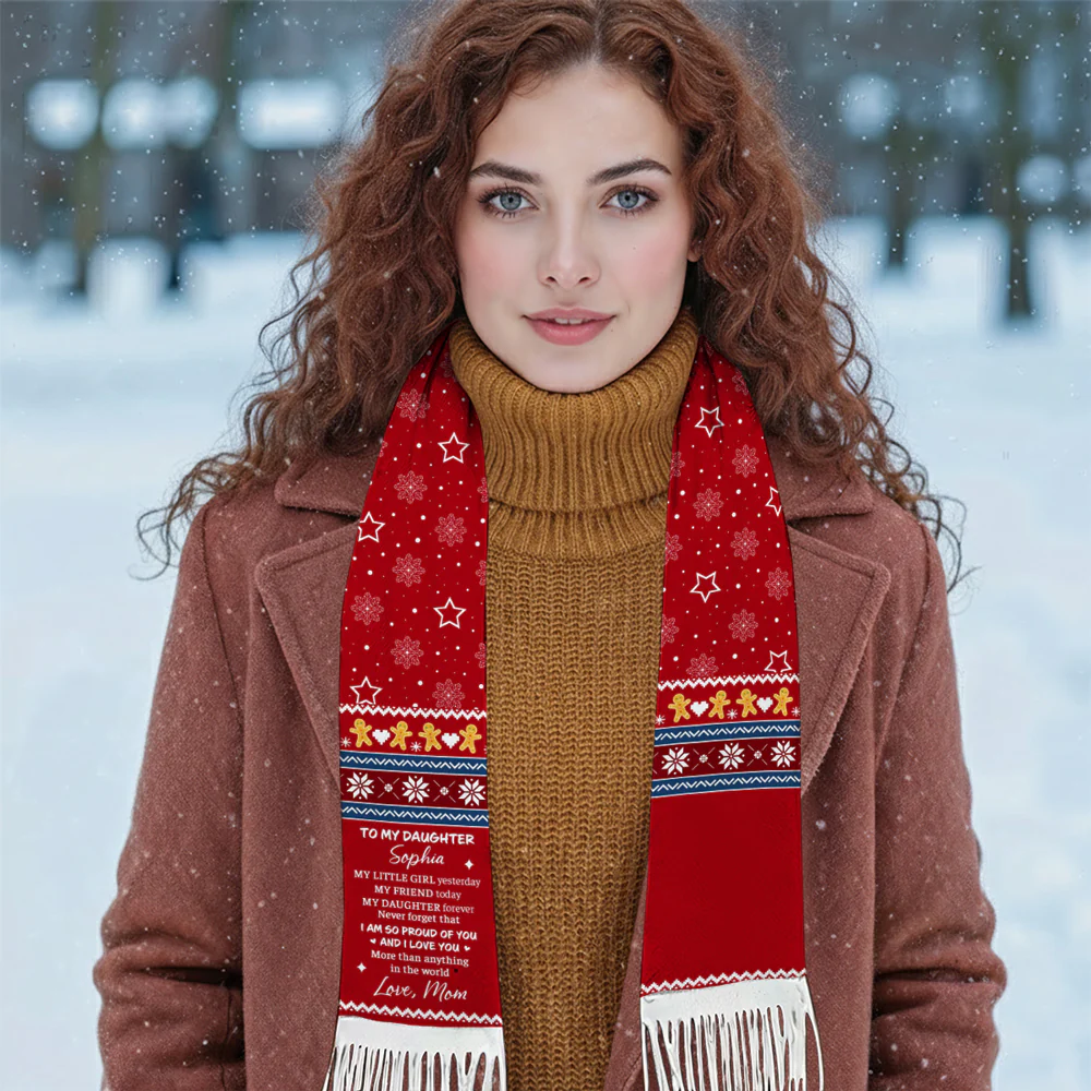 To My Daughter - Personalized Custom Scarf - Image 2